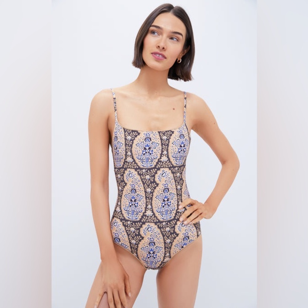 Boteh NWT Tuckernuck Earthy Paisley Pietro Sunda One-Piece Swimsuit Bohemain - Picture 2 of 10